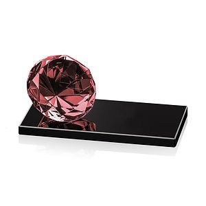 Gemstone Award on Black - Ruby