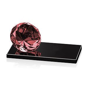 Gemstone Award on Black - Ruby