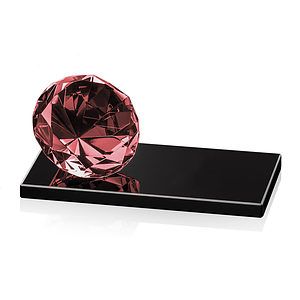 Gemstone Award on Black - Ruby
