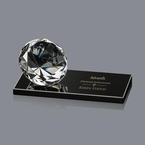Gemstone Award on Black - Diamond