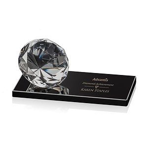 Gemstone Award on Black - Diamond