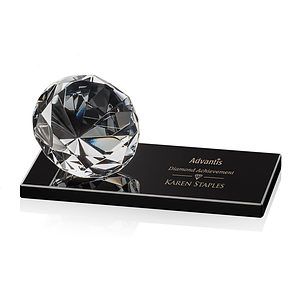 Gemstone Award on Black - Diamond