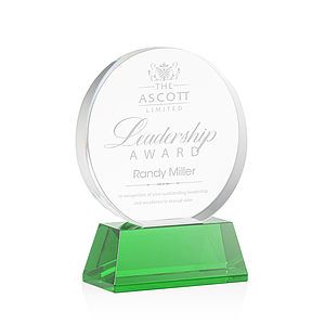 Glenwood Award on Base - Green