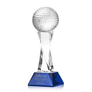 Golf Ball Award on Langport Base - Blue