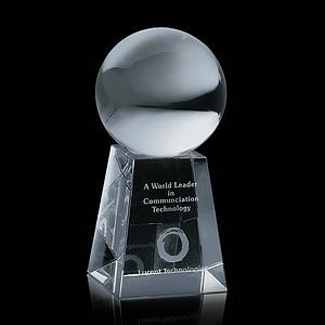 Crystal Ball Award on Tall Base