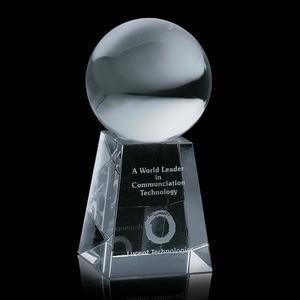 Crystal Ball Award on Tall Base