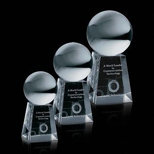 Crystal Ball Award on Tall Base