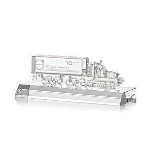 Crystal 18 Wheeler on Base - Clear