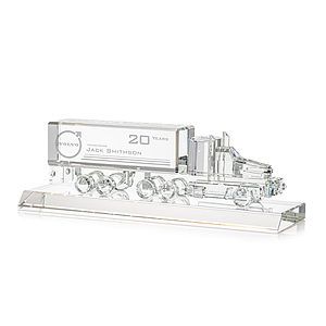 Crystal 18 Wheeler on Base - Clear