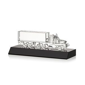 Crystal 18 Wheeler on Base - Black