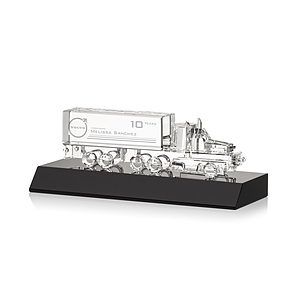 Crystal 18 Wheeler on Base - Black
