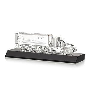 Crystal 18 Wheeler on Base - Black
