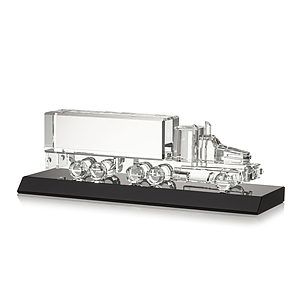Crystal 18 Wheeler on Base - Black