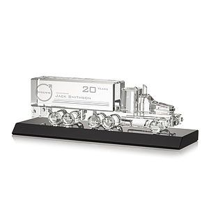 Crystal 18 Wheeler on Base - Black