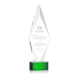 Manilow Award on Paragon Base - Green