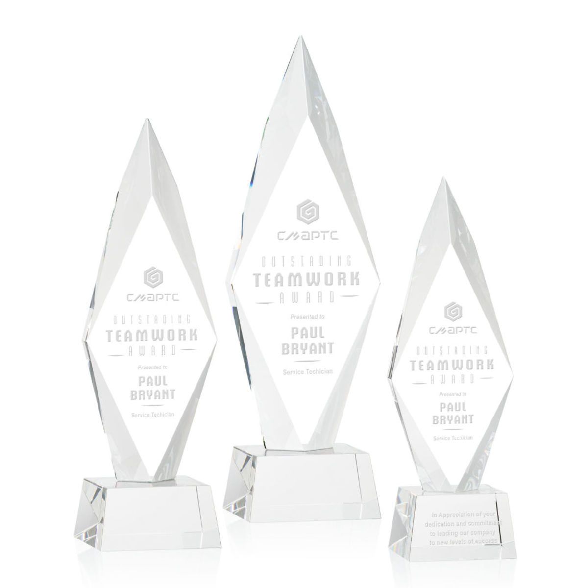 Manilow Award on Robson Base - Clear