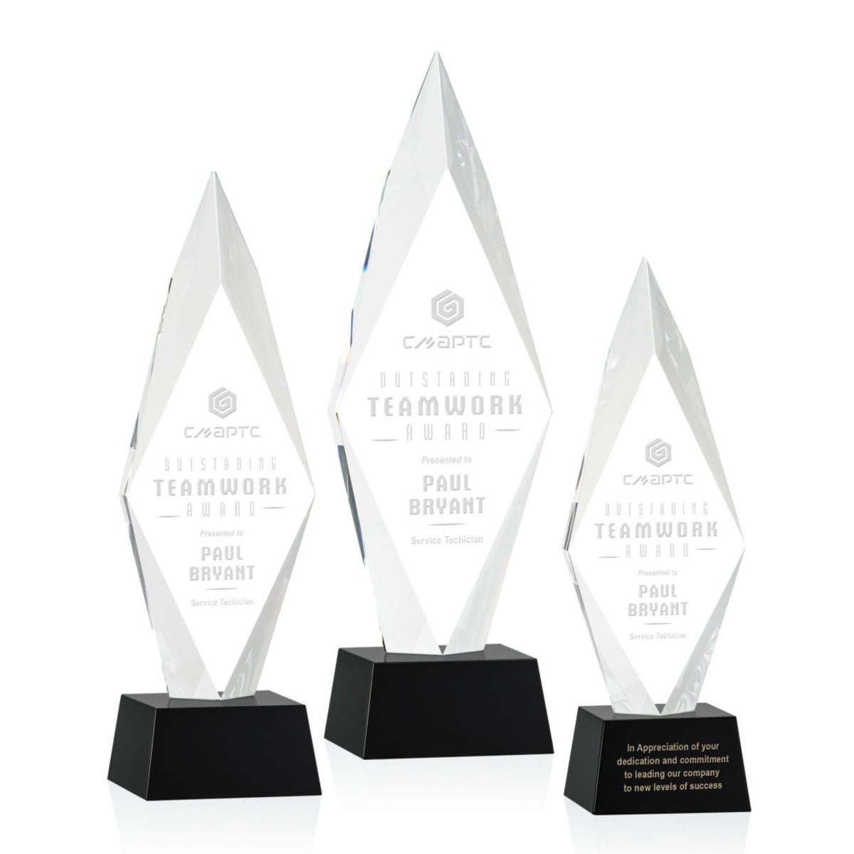 Manilow Award on Robson Base - Black