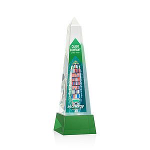 Master Obelisk VividPrint™ Award on Base - Green