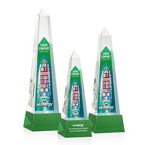 Master Obelisk VividPrint™ Award on Base - Green