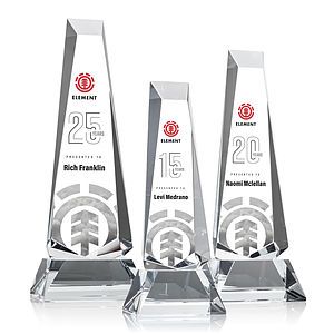 Rustern Obelisk VividPrint™ Award on Base - Clear