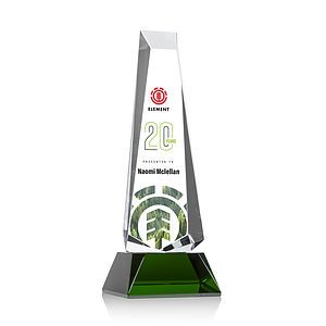 Rustern Obelisk VividPrint™ Award on Base - Green