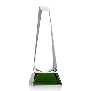 Rustern Obelisk VividPrint™ Award on Base - Green