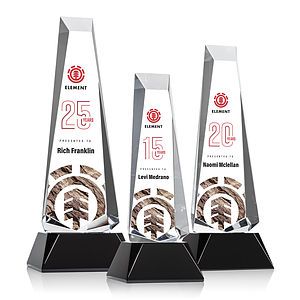 Rustern Obelisk VividPrint™ Award on Base - Black