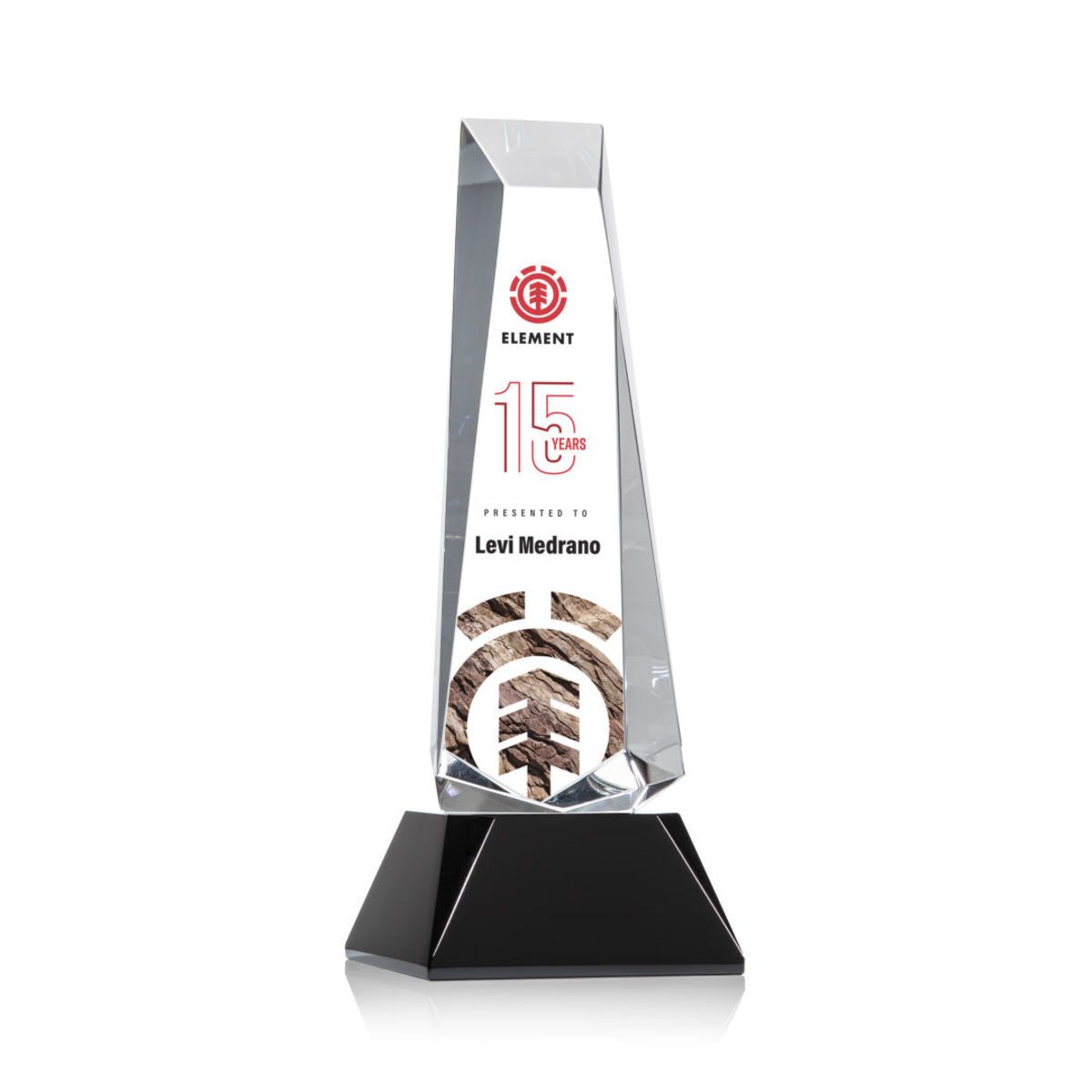 Rustern Obelisk VividPrint™ Award on Base - Black