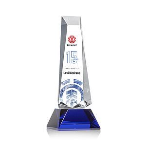 Rustern Obelisk VividPrint™ Award on Base - Blue