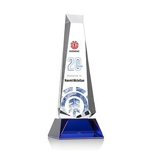Rustern Obelisk VividPrint™ Award on Base - Blue
