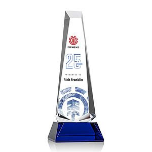 Rustern Obelisk VividPrint™ Award on Base - Blue