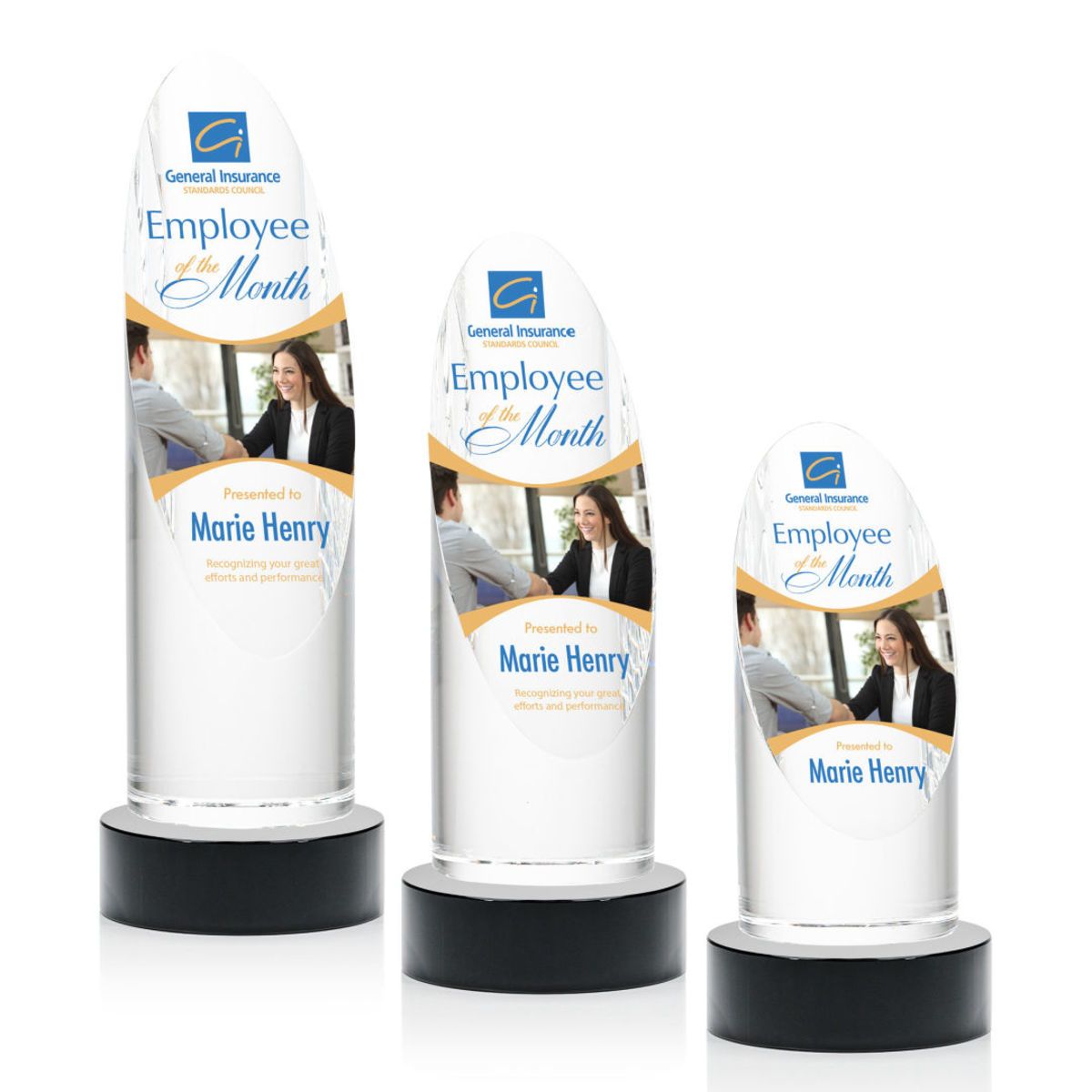 Lauder VividPrint™ Award on Base - Black