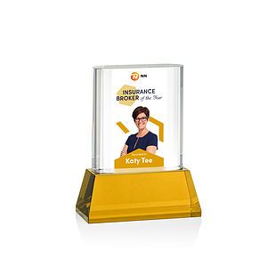 Merit VividPrint™ Award on Base - Amber