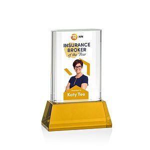 Merit VividPrint™ Award on Base - Amber