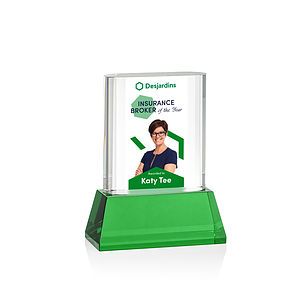 Merit VividPrint™ Award on Base - Green