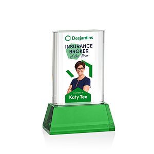 Merit VividPrint™ Award on Base - Green