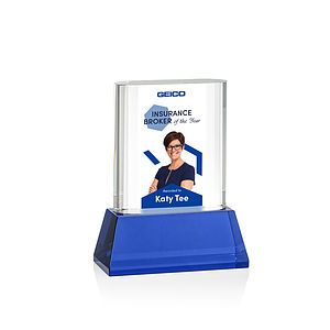 Merit VividPrint™ Award on Base - Blue