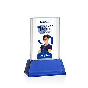 Merit VividPrint™ Award on Base - Blue