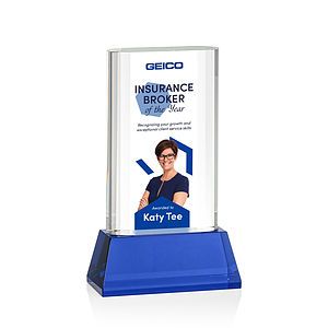 Merit VividPrint™ Award on Base - Blue