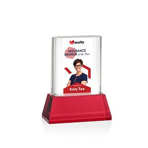 Merit VividPrint™ Award on Base - Red