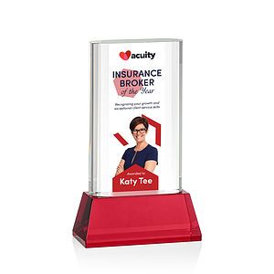 Merit VividPrint™ Award on Base - Red