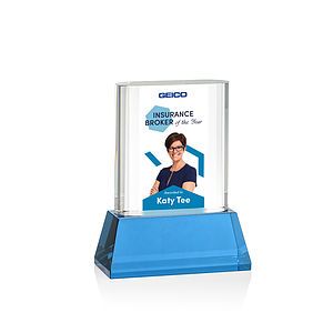 Merit VividPrint™ Award on Base - Sky Blue