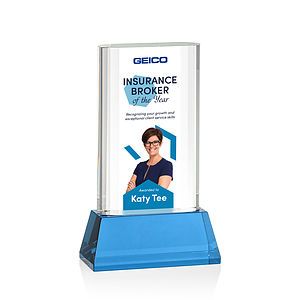 Merit VividPrint™ Award on Base - Sky Blue