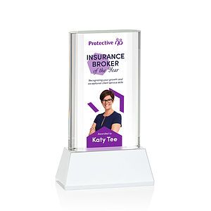Merit VividPrint™ Award on Base - White