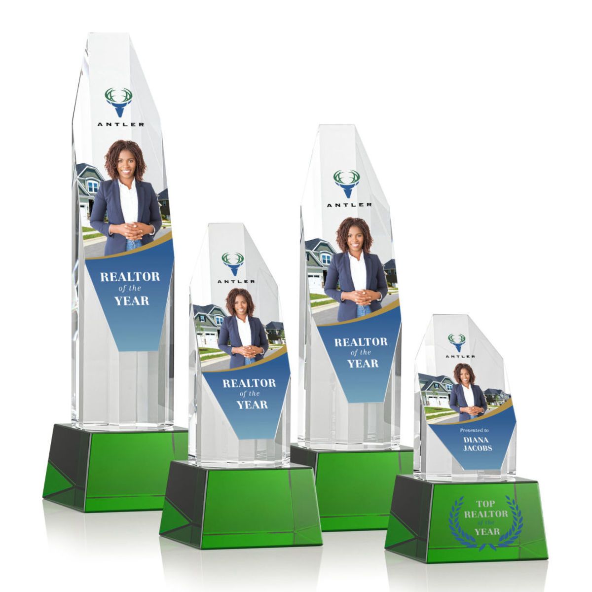 Barrhaven VividPrint™ Award on Base - Green