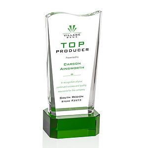 Violetta VividPrint™ Award on Base - Green