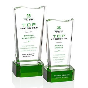 Violetta VividPrint™ Award on Base - Green