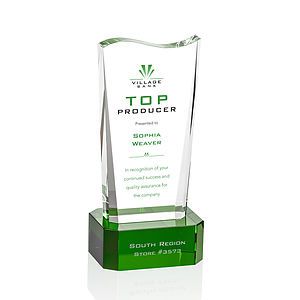 Violetta VividPrint™ Award on Base - Green