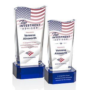 Violetta VividPrint™ Award on Base - Blue