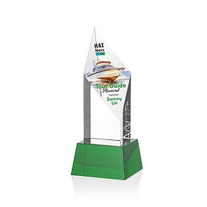 Vertex VividPrint™ Award on Base - Green